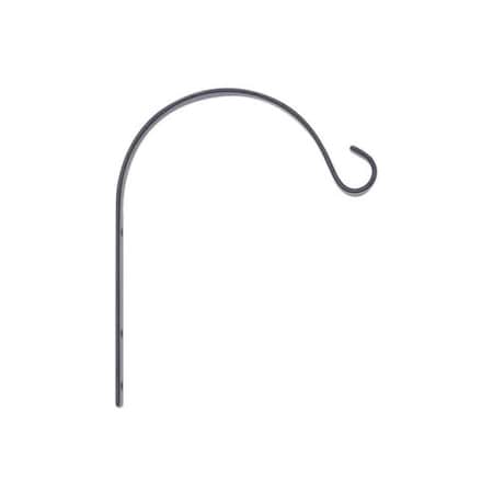 Dare2Decor 6 in. Curved Hanging Plant Bracket Black Steel DA3857357